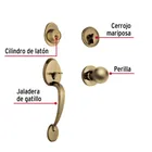 Jaladera/perilla, Lugo llave-mariposa, Latón Antiguo, HERMEX 4
