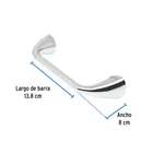 Portarrollo con barra de acero inoxidable, FOSET AERO 3