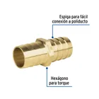 Cople inserción de latón 1' para manguera, FOSET 2