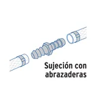 Cople inserción de latón 1' para manguera, FOSET 3