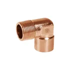 Codo 90° de cobre, rosca exterior 1', FOSET 1