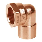 Codo 90° de cobre, rosca interior 1', FOSET 1