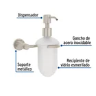 Dispensador de jabón a pared en acabado satín, FOSET ELEMENT 2