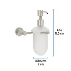 Dispensador de jabón a pared en acabado satín, FOSET ELEMENT 3