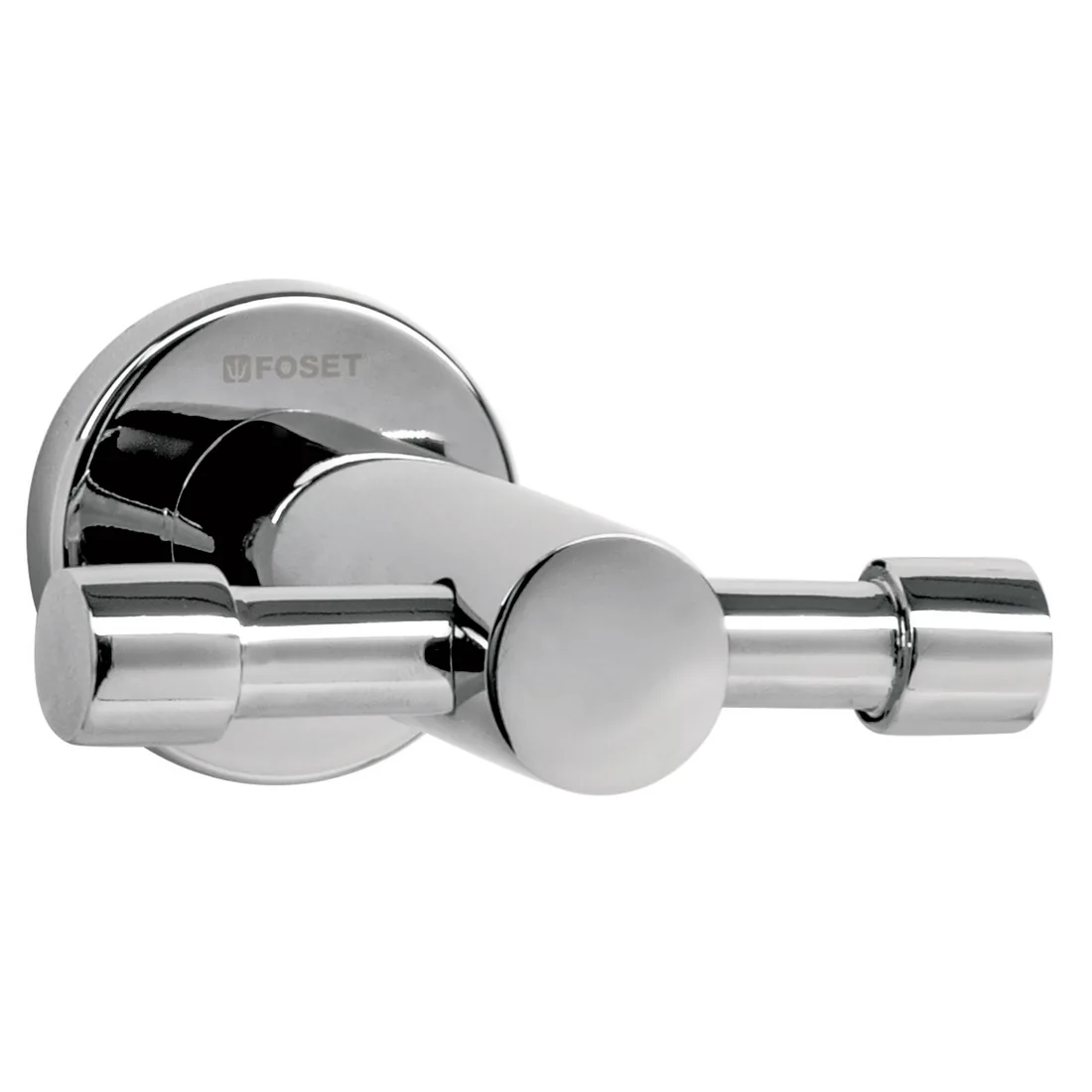 Gancho doble metálico cromo para toallas, FOSET ELEMENT