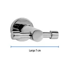 Gancho doble metálico cromo para toallas, FOSET ELEMENT 3