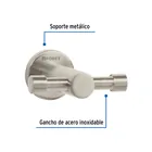 Gancho doble metálico satín para toallas, FOSET ELEMENT 2