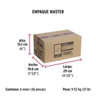 Bolsa 2 bisagras cuadradas 3', acero inox, cabeza plana 4