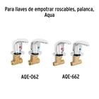 Juego de manerales de palanca para regadera, cromo, AQUA 4