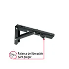 Ménsula plegable de acero negra 4' x 8', FIERO 2