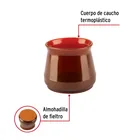 Caja con 24 protectores para patas de silla, café 2