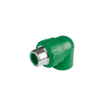 Codo 90° PPR,  3/4', rosca macho con inserto metálico, FOSET