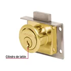 Cerradura para mueble, modelo 24, latón, HERMEX 2