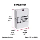 Ménsula plegable de acero blanca 4' x 8', FIERO 5