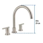 Mezcladora satín cuello alto para fregadero, FOSET ELEMENT 3