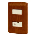 Placa armada contacto e interruptor, madera, línea Italiana 1