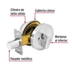 Cerrojo llave-mariposa cromo mate, llave puntos, HERMEX 5