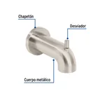 Salida de tina con desviador, satín, FOSET ELEMENT 2