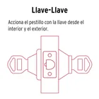 Cerrojo llave-llave, negro mate, llave tradicional, BASIC 4