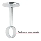 Soporte central para tubo redondo de clóset, cromo brillante 2