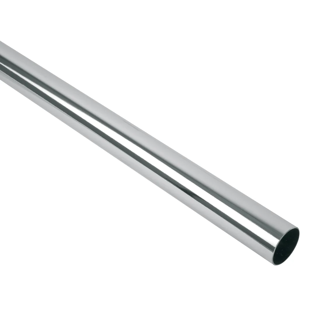 Tubo redondo para clóset, 3.0 m, acero cromado, HERMEX