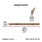 Tubo ovalado para clóset, 3.0 m, acero cromado, HERMEX 6