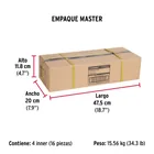 Bolsa con 2 correderas extensión 45 cm p/cajón, ancho 4.5 cm 8