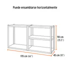 Estante metálico 5 repisas capacidad 80kg, 85x45x180, TRUPER 4