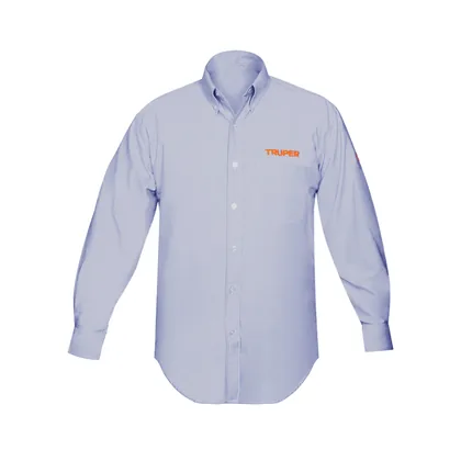 Camisa manga larga para hombre, azul, M, TRUPER