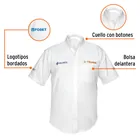 Camisa manga corta para hombre, blanca, EEG, TRUPER 2