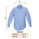 Camisa manga larga para hombre, azul, EEG, TRUPER 3