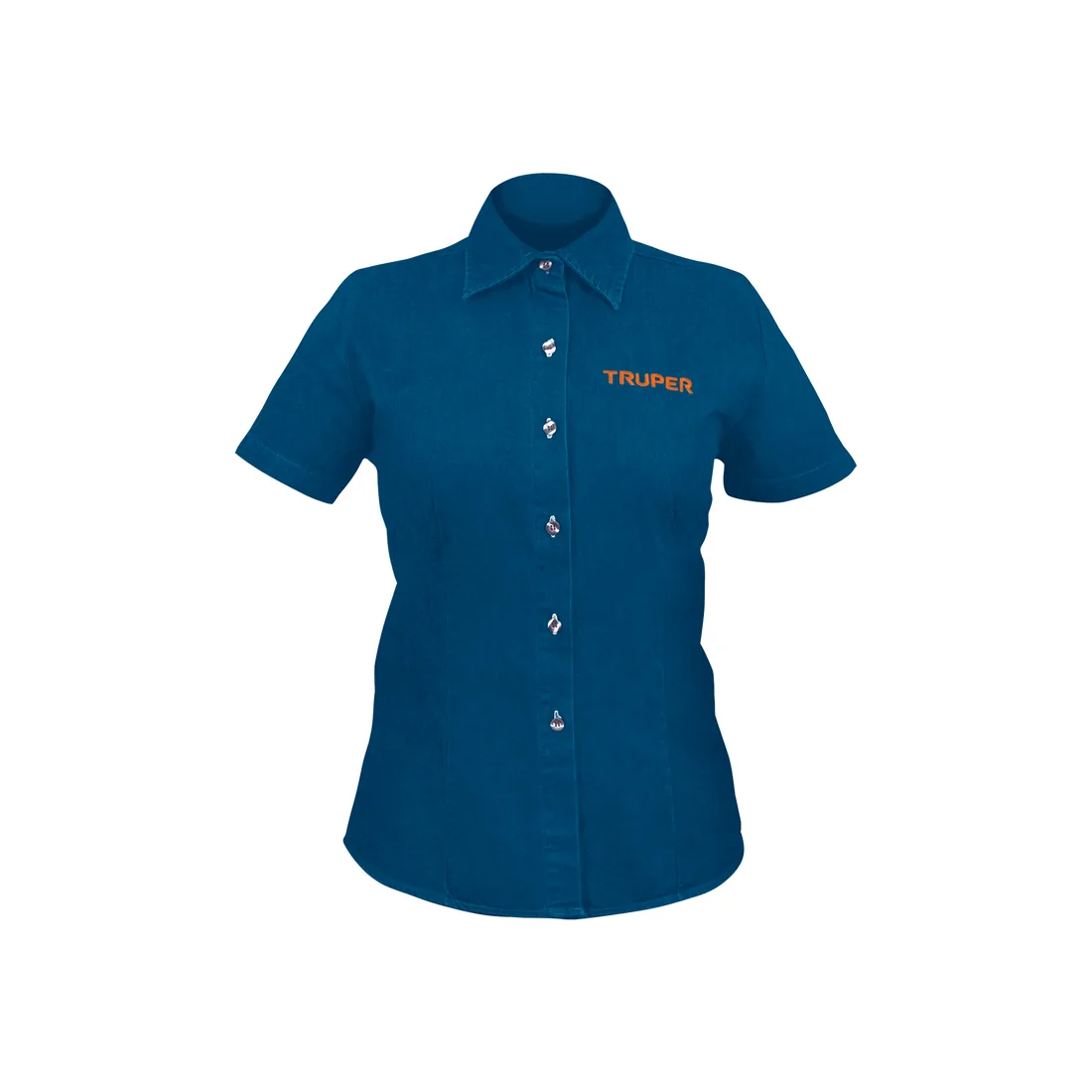 Camisa de mezclilla manga corta para mujer, EG, TRUPER