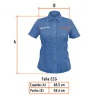 Camisa de mezclilla manga corta para mujer, EEG, TRUPER 3