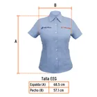 Camisa manga corta para mujer, azul, EEG, TRUPER 3