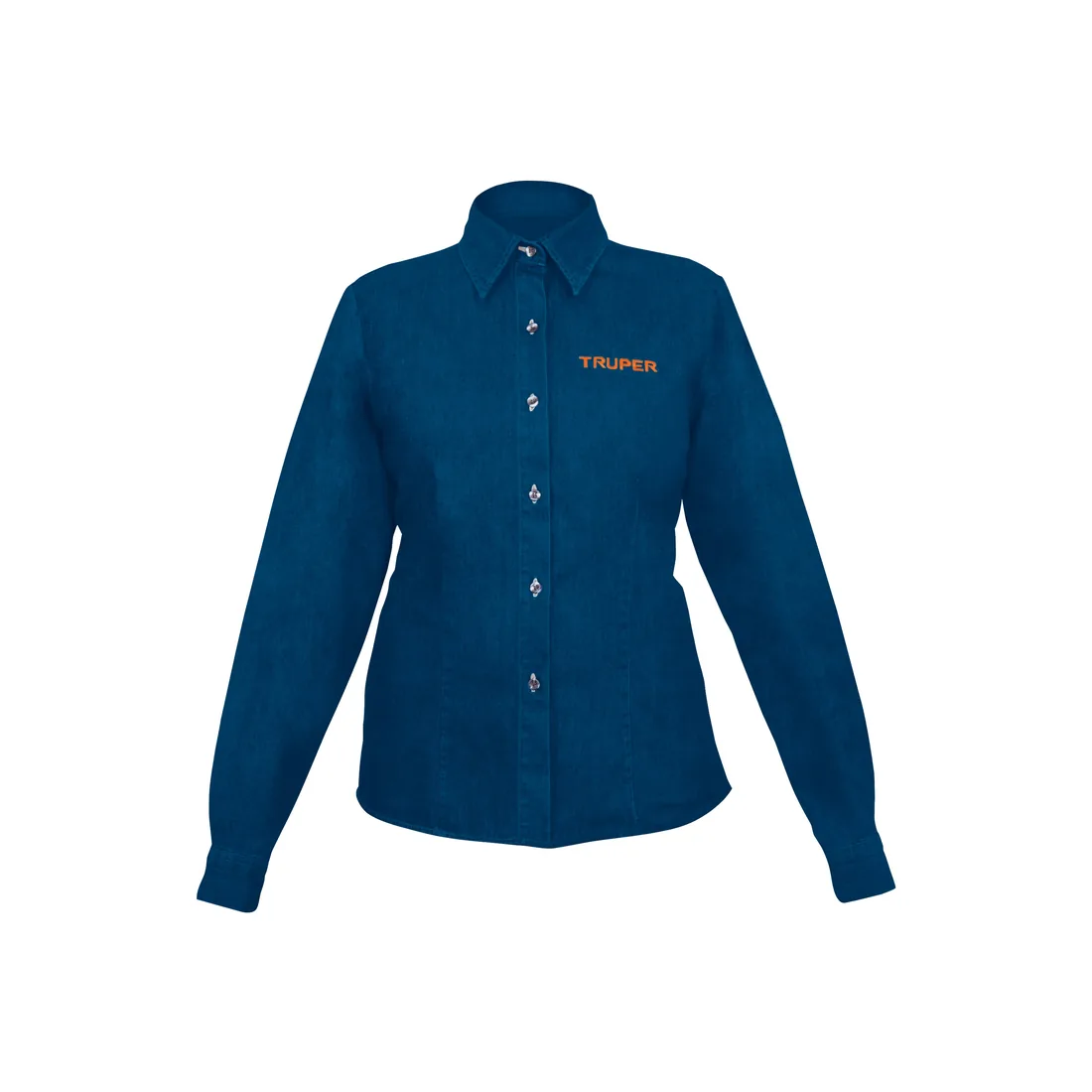 Camisa de mezclilla manga larga para mujer, CH, TRUPER