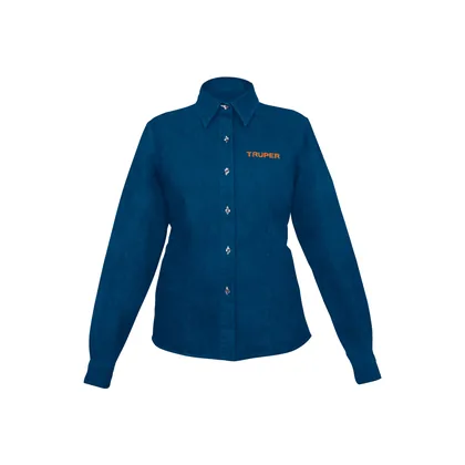 Camisa de mezclilla manga larga para mujer, CH, TRUPER