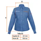 Camisa de mezclilla manga larga para mujer, EG, TRUPER 4