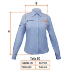 Camisa manga larga para mujer, azul, EG, TRUPER 3