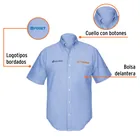 Camisa manga corta para hombre, azul, EEEG, TRUPER 2