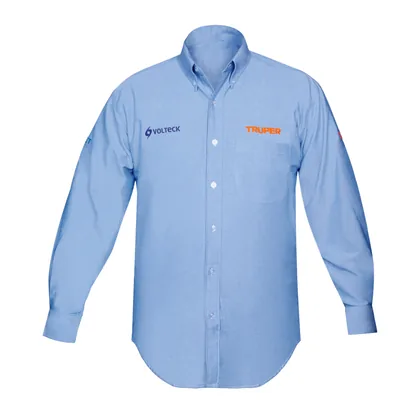 Camisa manga larga para hombre, azul, EEEG, TRUPER
