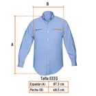 Camisa manga larga para hombre, azul, EEEG, TRUPER 3