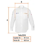 Camisa manga larga para hombre, blanca, EEEG, TRUPER 4