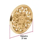 Perilla metálica estilo 'Colonial', latón brillante, HERMEX 3