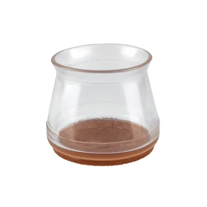 Caja con 24 protectores para patas de silla, transparente