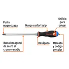 Desarmador de cruz 3/8' x 8' mango Comfort Grip, TRUPER 3
