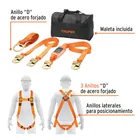 Kit contra caídas con arnés de tres anillos, TRUPER 3