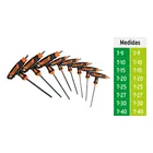 Juego de 8 llaves torx extralargas con mango T, TRUPER 3