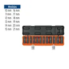 Juego de 12 dados largos de impacto cuadro 1/2', 6 puntas mm 3
