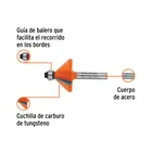 Broca para router, chaflán, 1-1/4' con balero, TRUPER 2