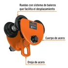 Trole de carga 2 ton para vigas IPS e IPR, ajustable, TRUPER 2